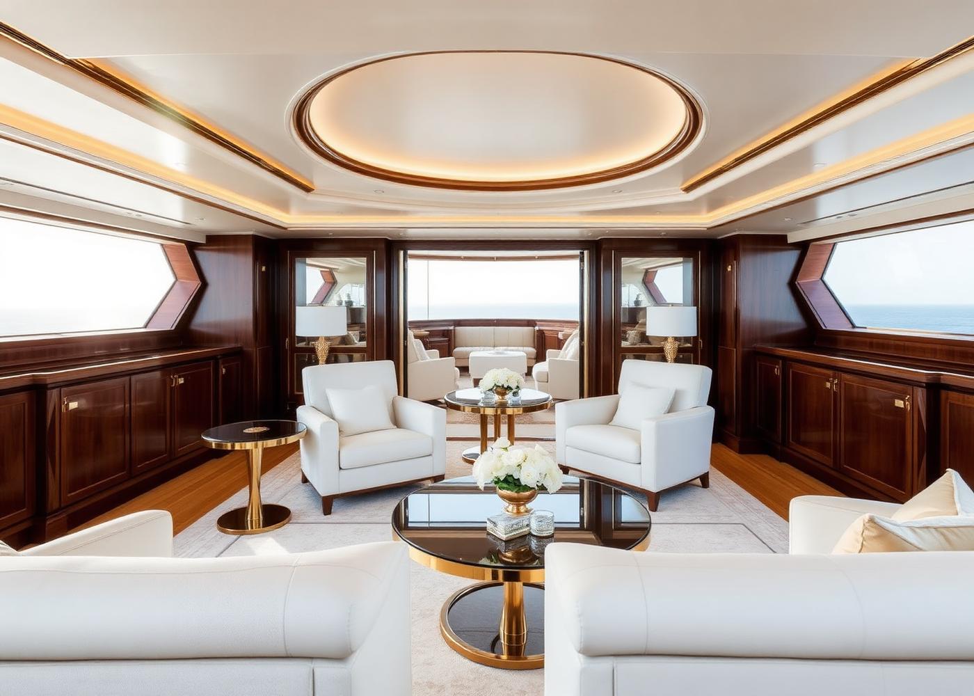 Luxury yacht interior craftsmanship in Turkey
